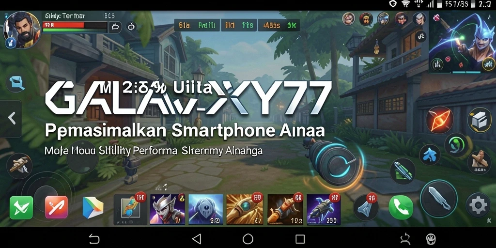 Tampilan antarmuka GALAXY77 yang sederhana dan informatif.