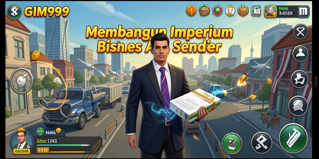 Tampilan gameplay GIM999 yang penuh warna dan interaktif.