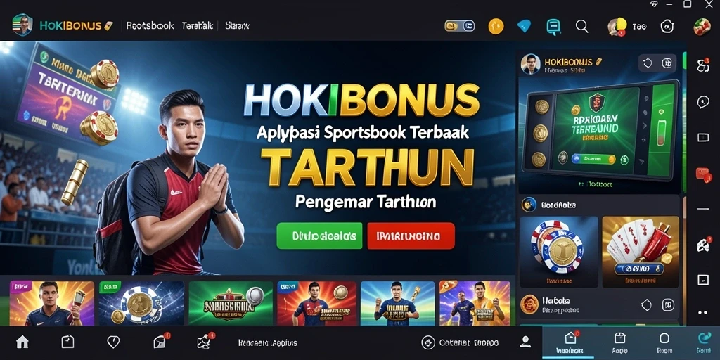 Tampilan antarmuka HOKIBONUS saat memasang taruhan olahraga.