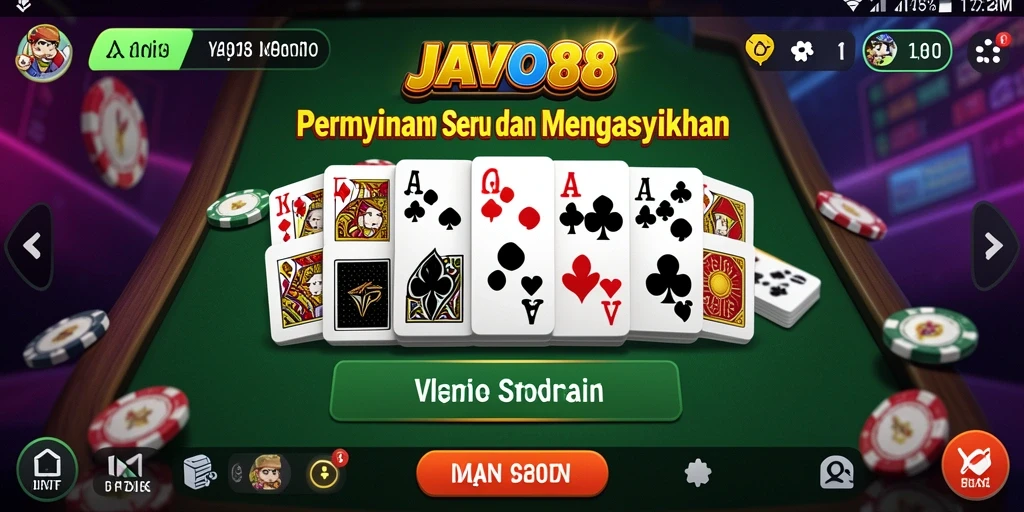 Tampilan gameplay Domino yang seru dan interaktif di JAVO88.