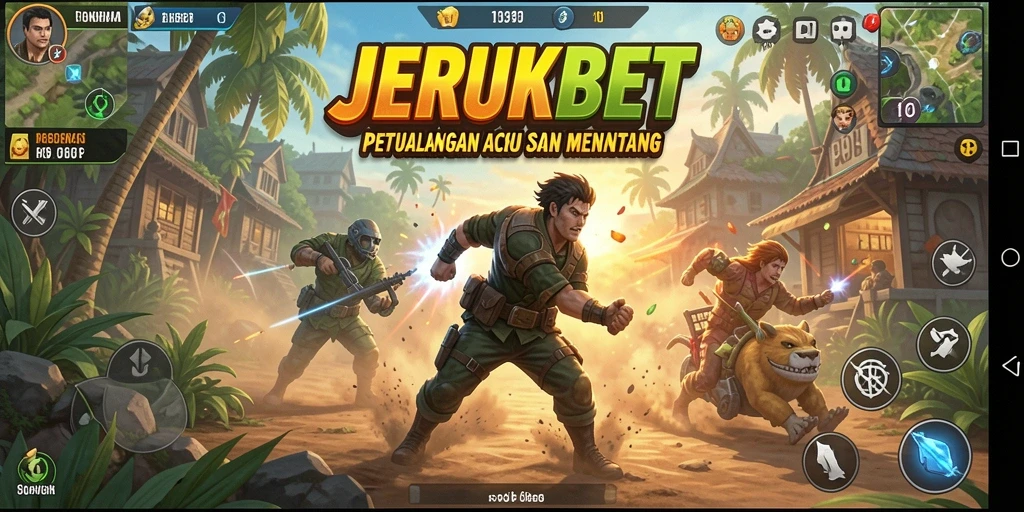 Tampilan seru gameplay JERUKBET yang penuh aksi dan tantangan.