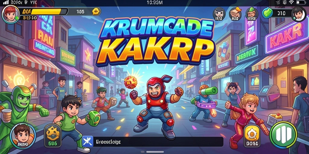 Tangkapan layar KAKRP menunjukkan aksi seru dalam gameplay Arcade.
