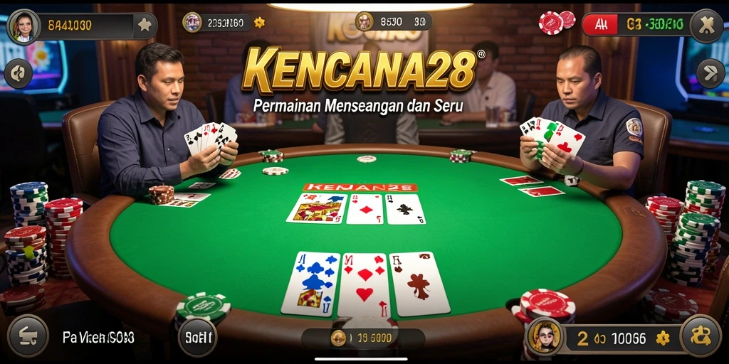 Tangkapan layar utama KENCANA28 menampilkan gameplay seru dari permainan Poker.