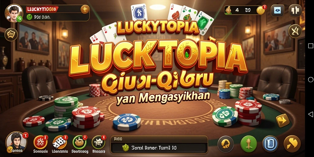Tampilan gameplay seru dari LUCKYTOPIA dengan suasana QiuQiu.