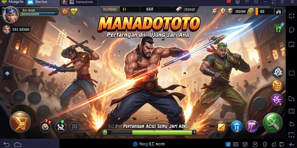 Gameplay aksi yang mendebarkan dalam MANADOTOTO.