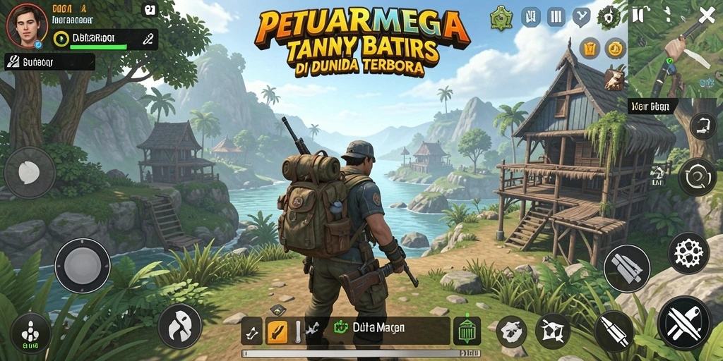 Screenshot PUTARMEGA menampilkan gameplay menjelajahi dunia terbuka yang megah.