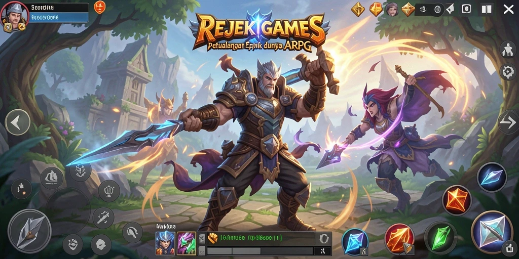 Gameplay seru dalam pertarungan epik di REJEKIGAMES.