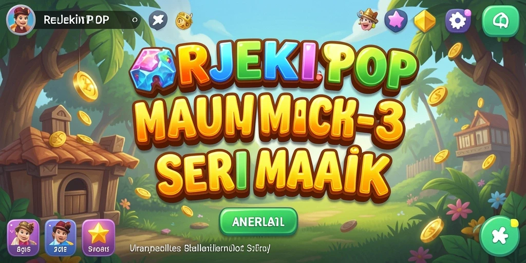 Tampilan gameplay seru REJEKIPOP dengan berbagai tantangan Match-3.