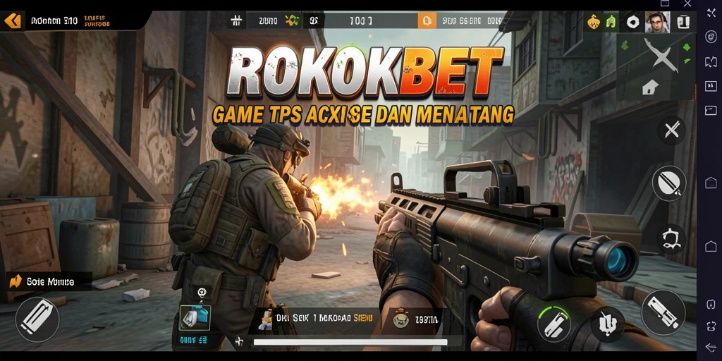 Tangkapan layar ROKOKBET menampilkan aksi seru dari gameplay TPS.