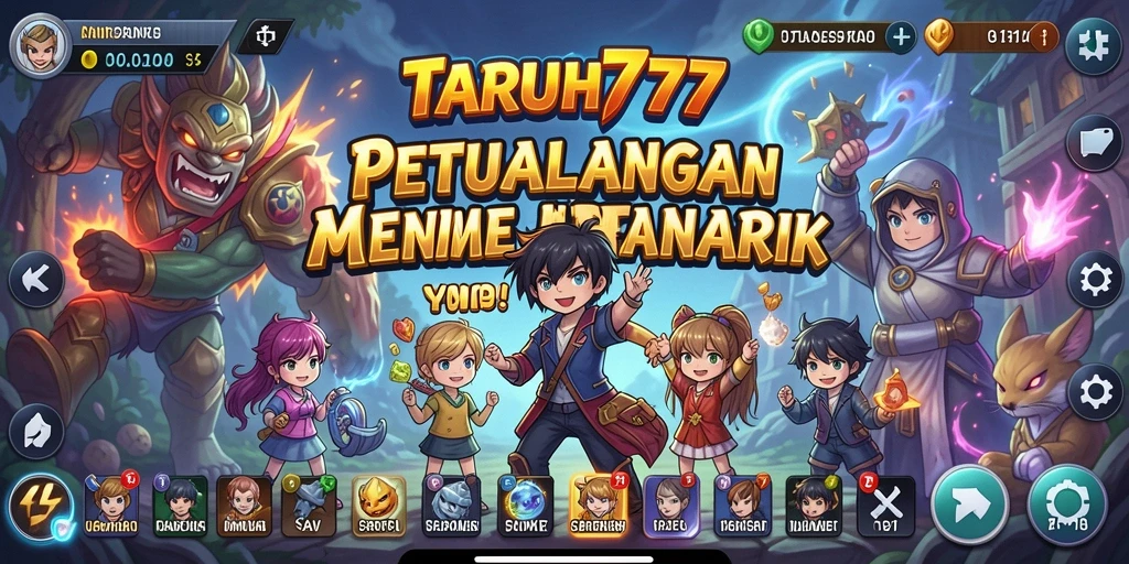 Tangkapan layar TARUH777 menunjukkan aksi seru dalam permainan Anime.